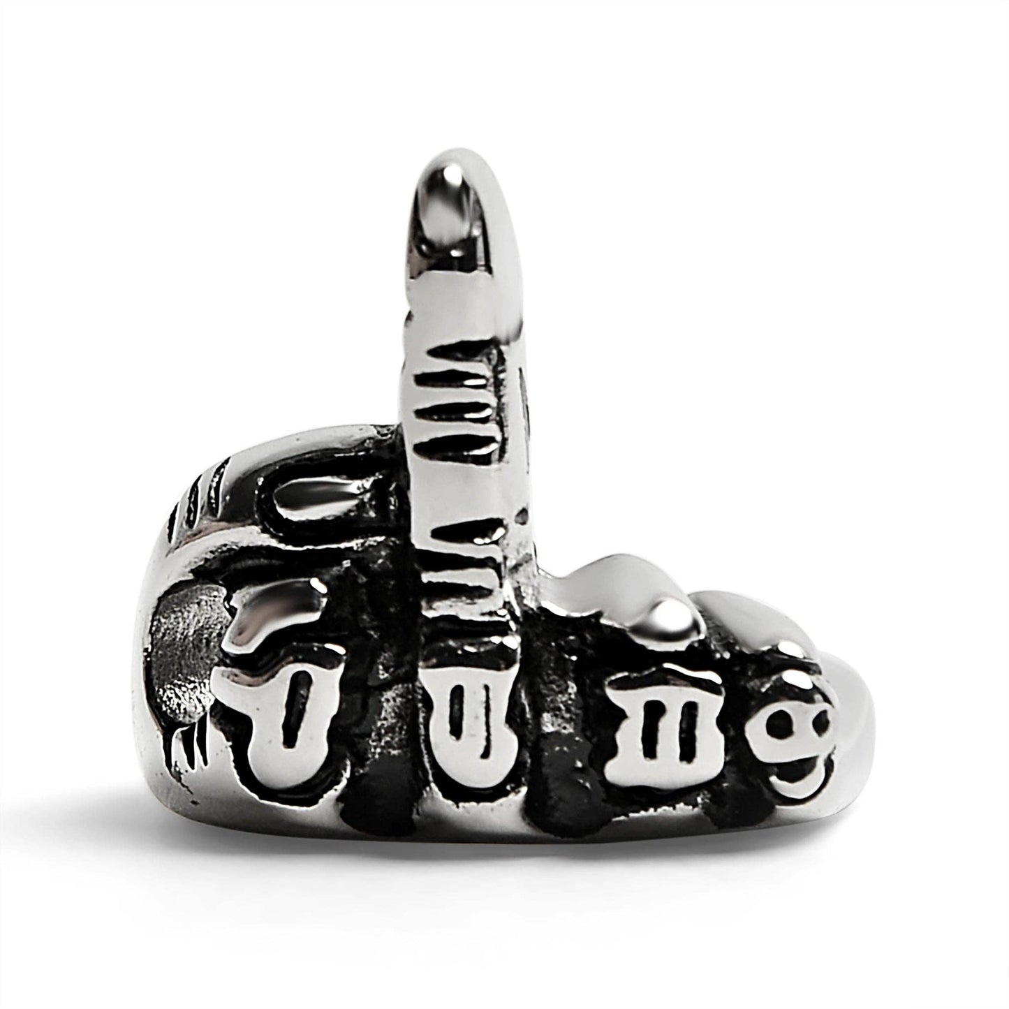 Stainless Steel Polished FTW Middle Finger Ring