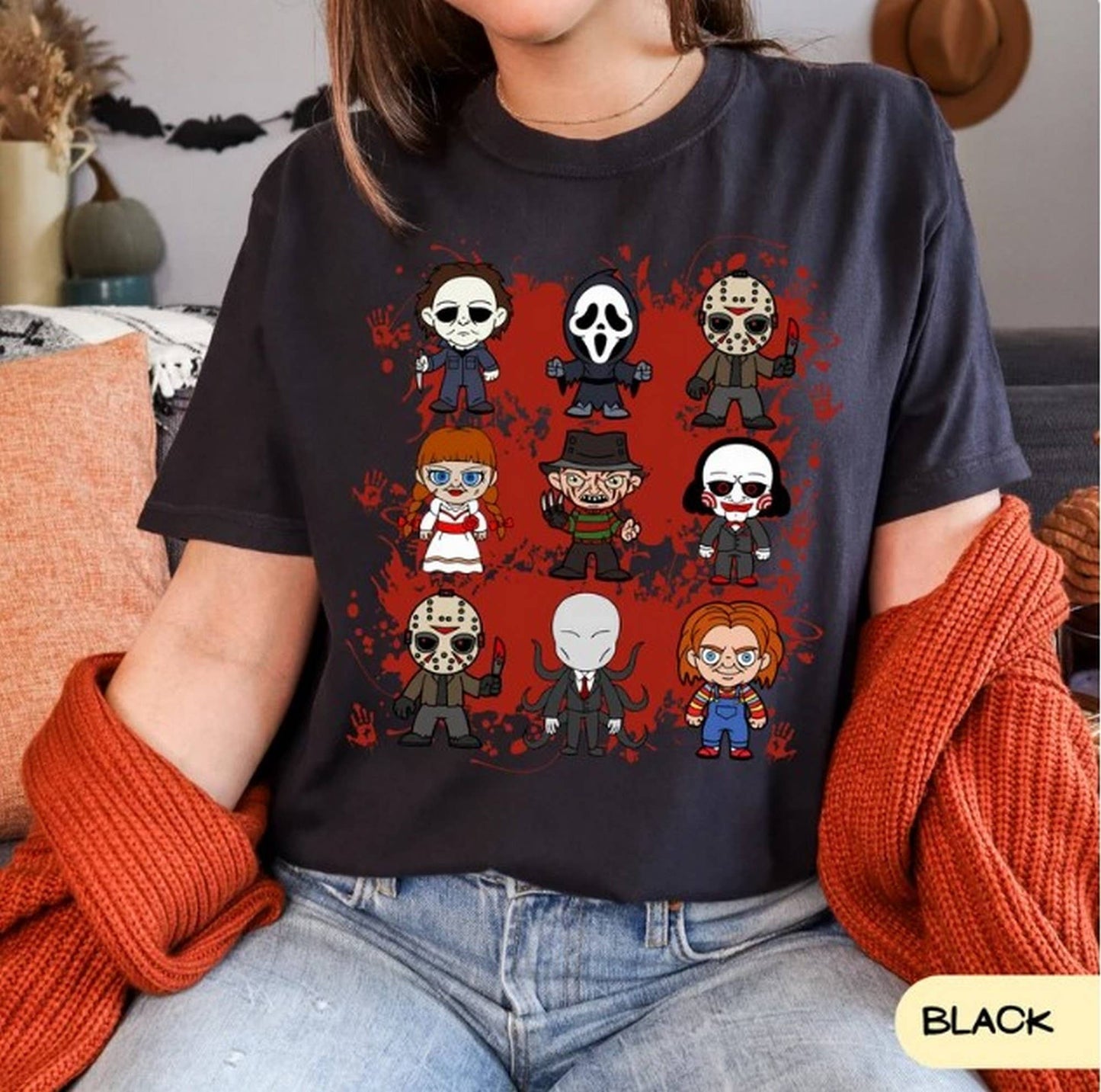 Horror Characters Friends Shirt, Halloween Horror Characters