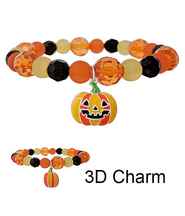 HALLOWEEN PUMPKIN CHARM BRACELET