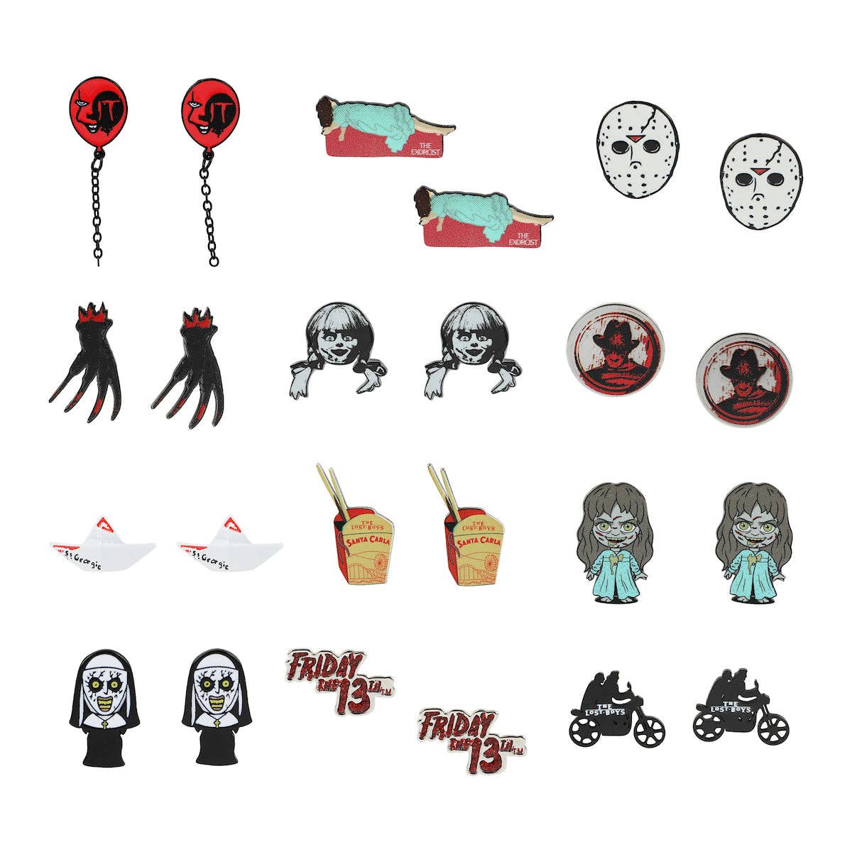 Horror 12 Pack Earring Set