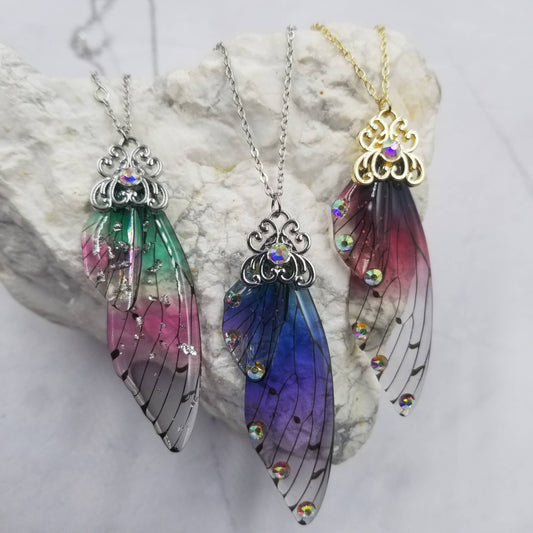 Handmade Crystal Butterly Wing Necklace