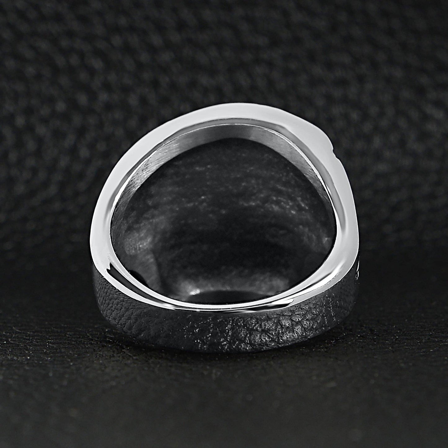 Stainless Steel Skull With Cigar Statement Ring