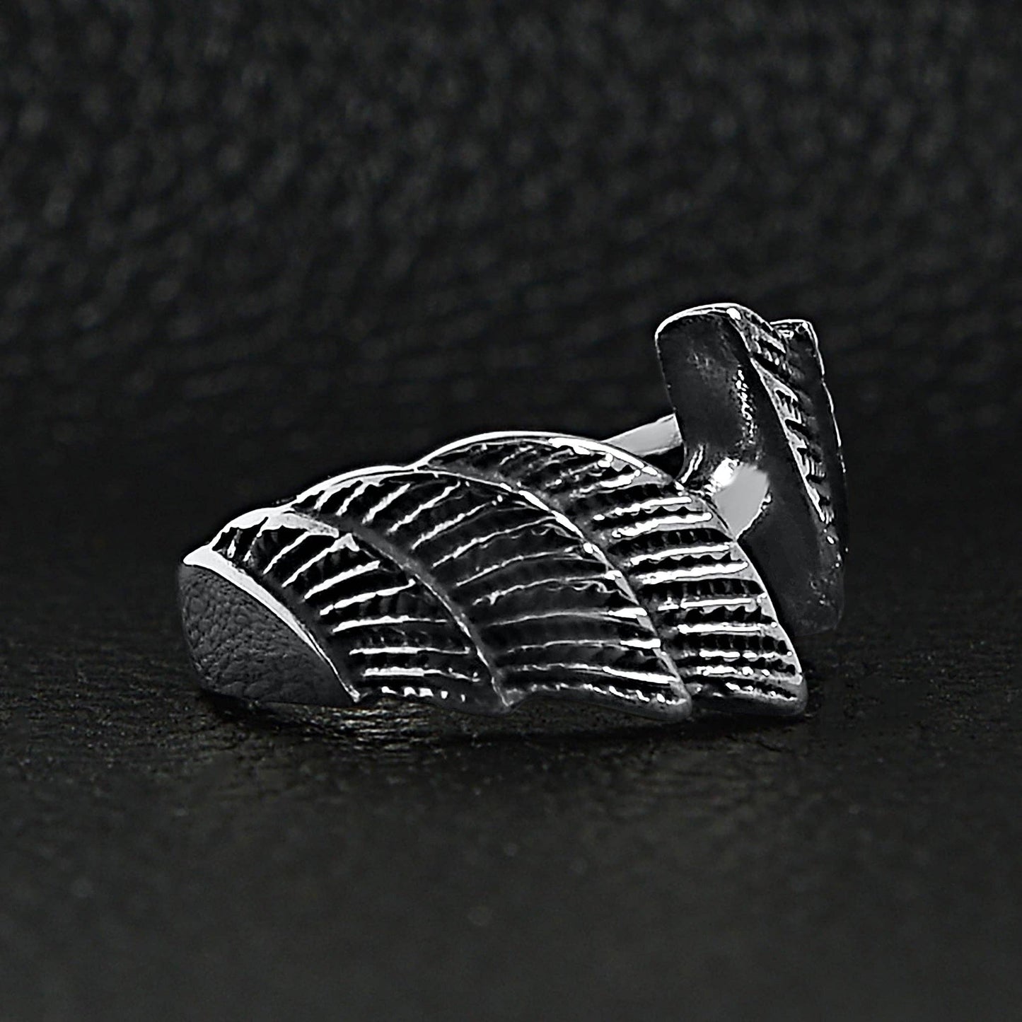 Stainless Steel Angel Wings Ring