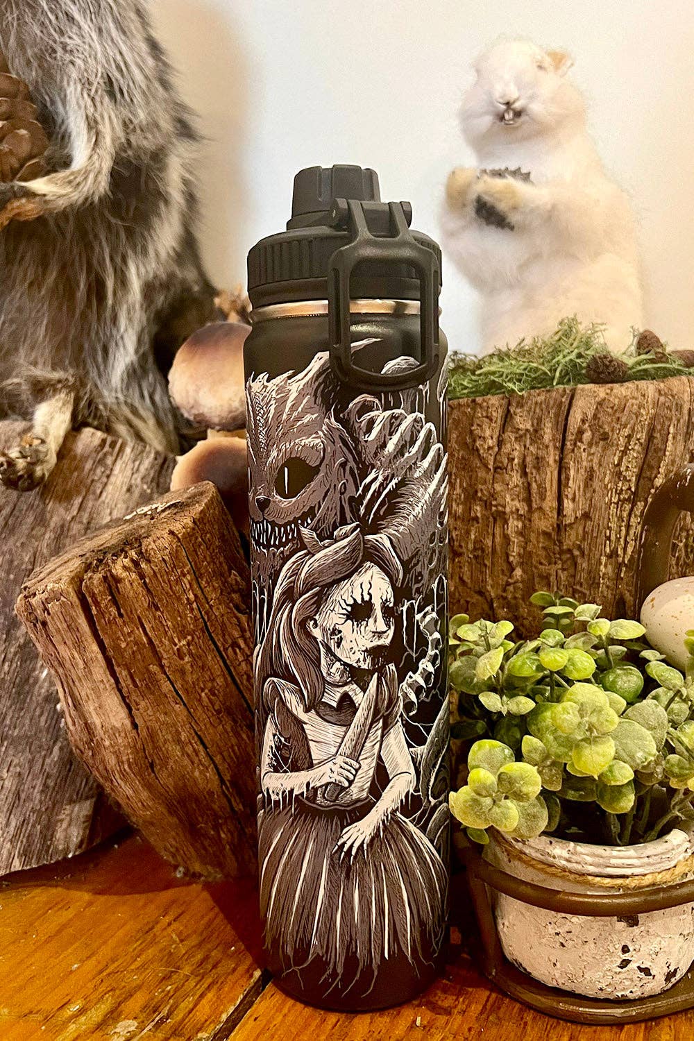 Alice in Murderland 24 Oz Water Bottle