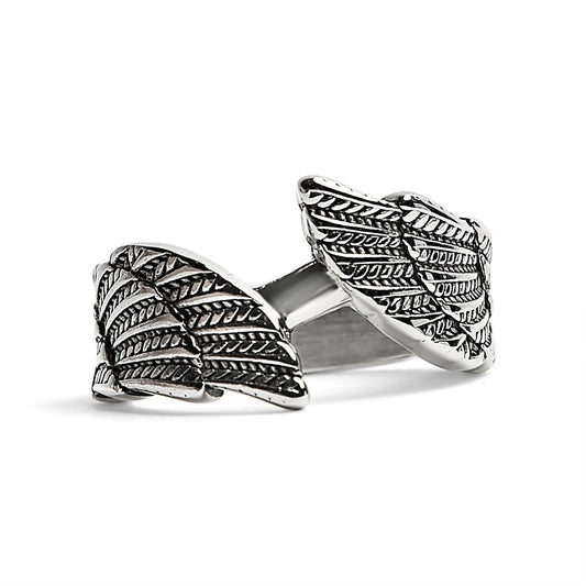 Stainless Steel Angel Wings Ring