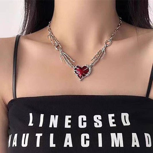 Skull Heart Necklace