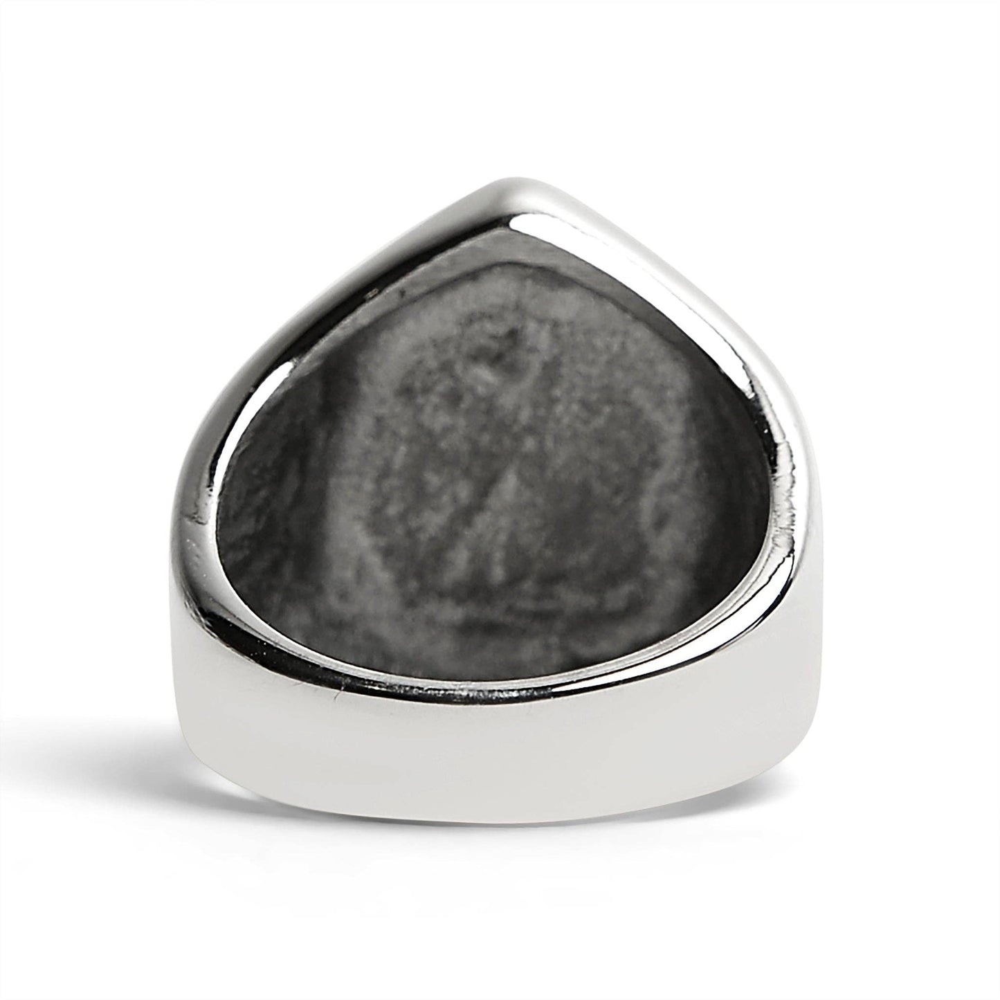 Stainless Steel "13" and Skulls Signet Ring