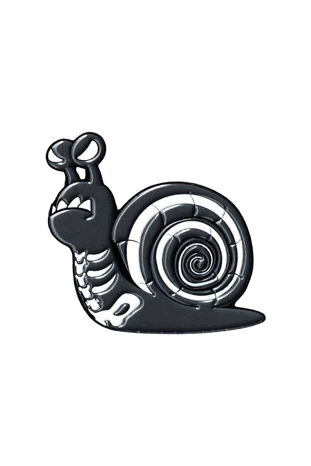 Escar Bones Snail Enamel Pin