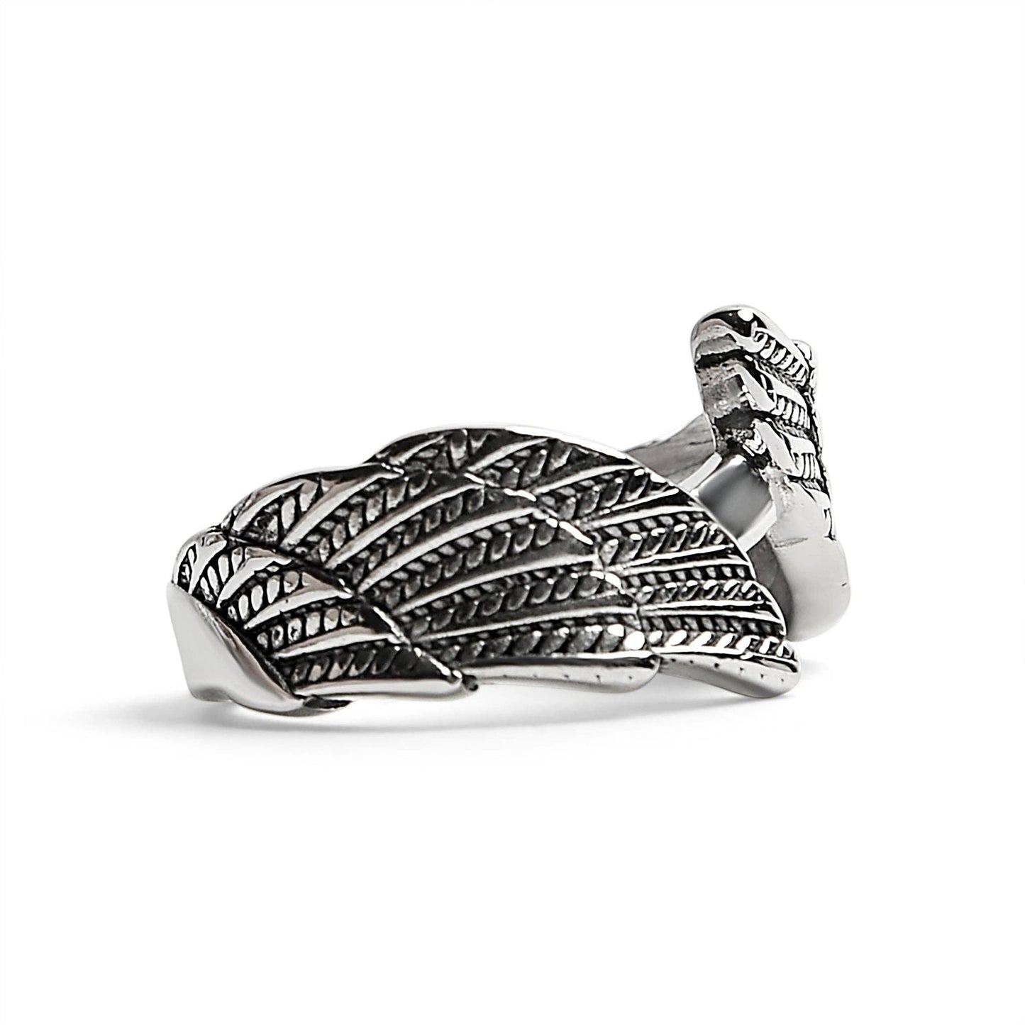 Stainless Steel Angel Wings Ring