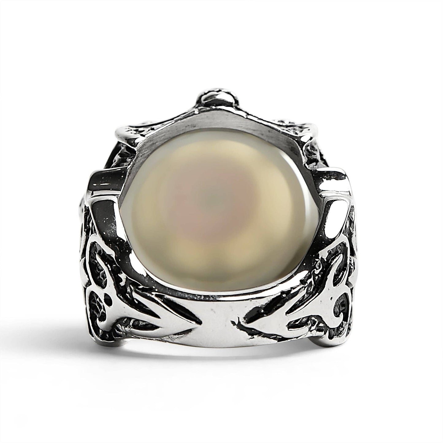 Gothic Clawed Brown Eyeball Statement Ring