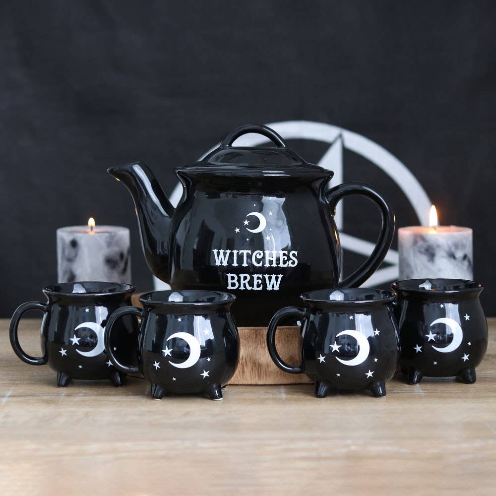 Witches Brew Black Teapot Set