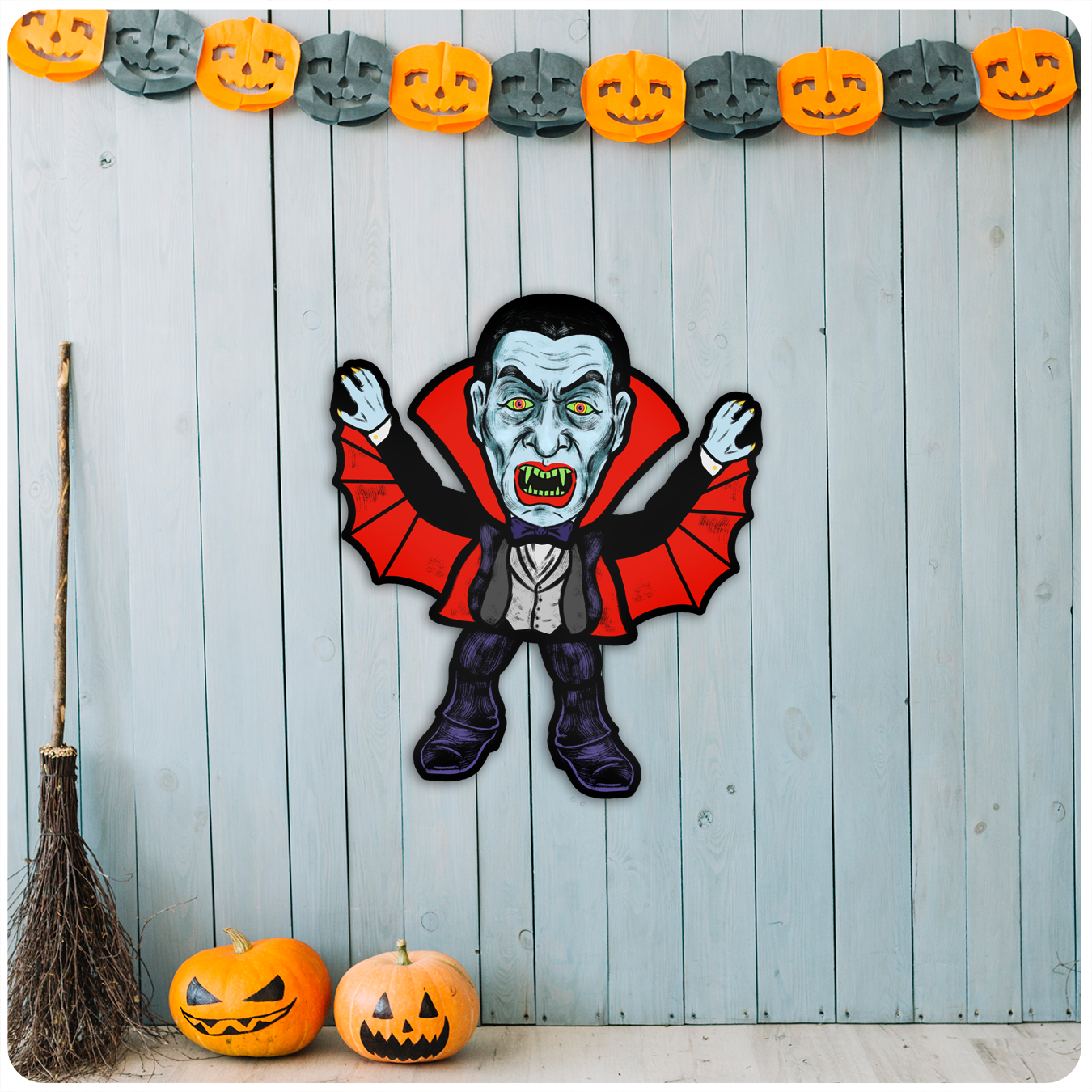 Jointed Halloween Dracula Cutout Decoration