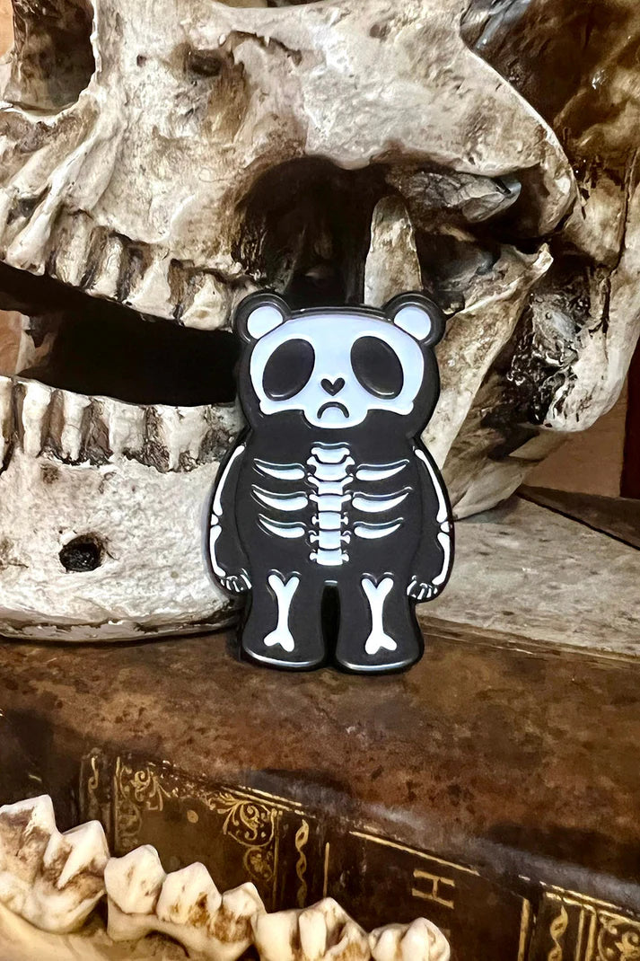 Grumpy Bones Enamel Pin