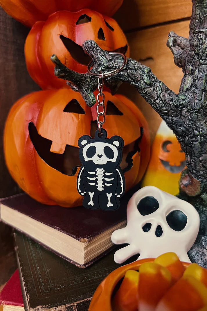 Grumpy Bones Bear Keychain