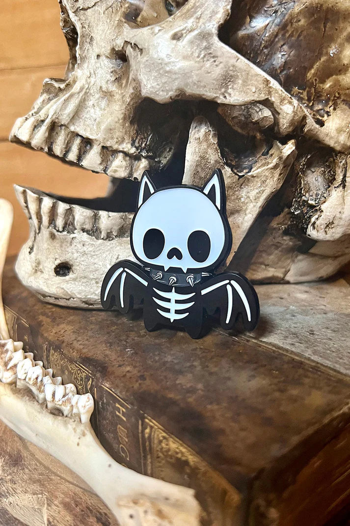 Bony Bat Enamel Pin